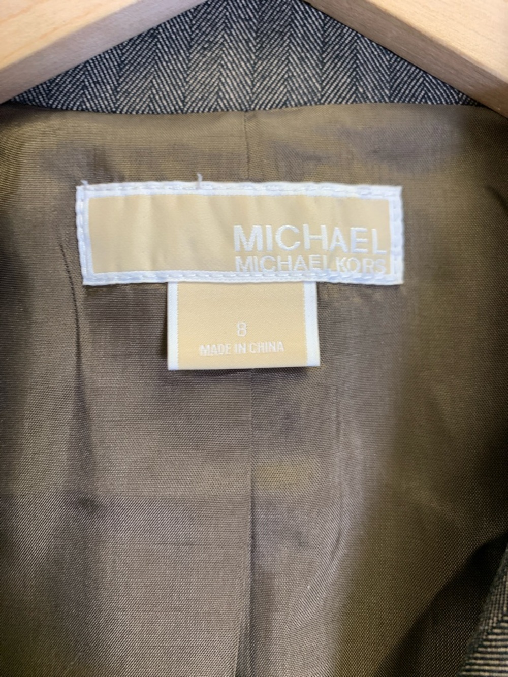 Michael Kors Gray Pinstripe Suit Jacket - Women's - Picture 2 of 9